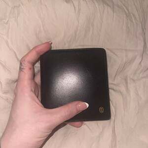 Cartier Pasha de Cartier Bifold wallet Cards Case Holder Black Leather Logo box